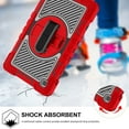 thumbnail image 4 of Case for 2021 Samsung Tab A7 Lite 8.7", Galaxy Tab A7 Lite Case (8.7 Inch Model SM-T220), Cute Kickstand Case with Hand/Shoulder Strap, Plastic/Silicone Hard Rugged Cover,Red + Black, 4 of 7