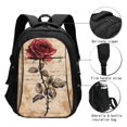 thumbnail image 3 of Daiia Vintage Rose Botanical Art Pattern USB Charging Backpack for Men and Women, Anti-Theft Backpack,Travel Backpack,School Backpack,College Backpack,Laptop Backpack, 3 of 7