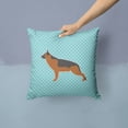 thumbnail image 2 of Dog Profile Checkerboard Design Fabric Decorative Pillow, 2 of 4