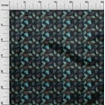 thumbnail image 3 of oneOone Cotton Cambric Medium Blue Fabric Leaves Sewing Fabric By The Yard Printed Diy Clothing Sewing Supplies 42 Inch Wide-aE, 3 of 5