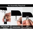 thumbnail image 5 of Hat Rack, Closet Organizer and Storage for Baseball Caps,Set of 2 with 10 Adjustable Stainless Steel Clips, Fits All Caps, Black, 5 of 6