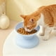thumbnail image 1 of Plato De Comida Comedero y bebedero ergonómico para perros y gatos, con soporte cervical, color azul claro (1 unidad). Rkxzt, 1 of 9