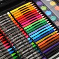 thumbnail image 7 of Wiher Drawing Set Kit, Portable Painting & Drawing Art Kit for Kids With Oil Pastels, Crayons, Colored Pencils, Watercolor Pens Art Set for Girls, Boys, Teens -Birthday, Christmas Gift(Black), 7 of 7