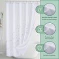 thumbnail image 4 of REGALWOVEN Modern Waffle Weave Shower Curtain with 12 Hooks Waterproof for Bathroom White 71"W x 71"L, 4 of 5