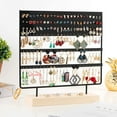 thumbnail image 3 of Earring Organizer, Earring Holder Organizer Stand, Earring Rack, Earrings Display Rack 144 Holes Jewelry Holder Tower with Wooden Tray for Earrings Rings, 3 of 6