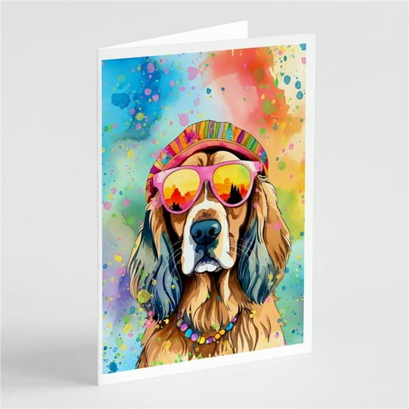 Cocker Spaniel Hippie Dawg Greeting Cards Pack of 8 7 in x 5 in