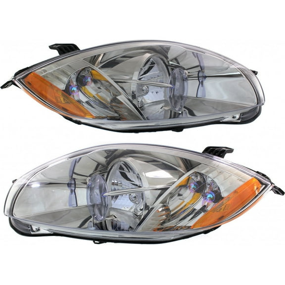For 2006-2007 Mitsubishi Eclipse Headlight Driver and Passenger Side DOT Certified Bulbs Included MI2502138 MI2503138 - Replaces 8301A507, 8301A508 ;Spyder