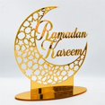 thumbnail image 2 of 1 pieza de decoración de mesa de acrílico para Eid Mubarak, luz de noche de luna de Ramadán, decoración de Ramadán Mubarak, luna y estrella de Ramadán, 2 of 5