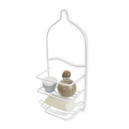Hanging Wall Baskets For Bathroom Splash Home Eva Shower Caddy Bathroom Hanging Head Two Basket Organizers for Shampoo, Conditioner and Soap - White ()