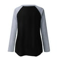 thumbnail image 4 of Birdeem T-Shirts à Manches Longues pour Femmes Grande Taille, Manches Raglan Assorties, 4 of 5