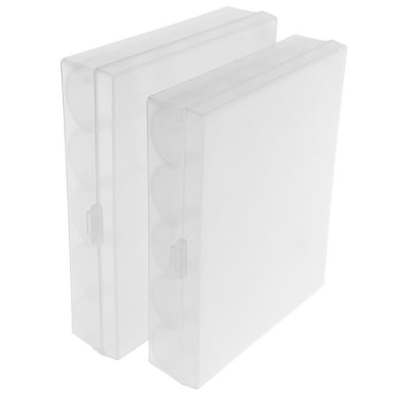 HEMOTON 2pcs Clear Plastic Bobbin Organizer Storage Box for Sewing Machine Accessories Weaving