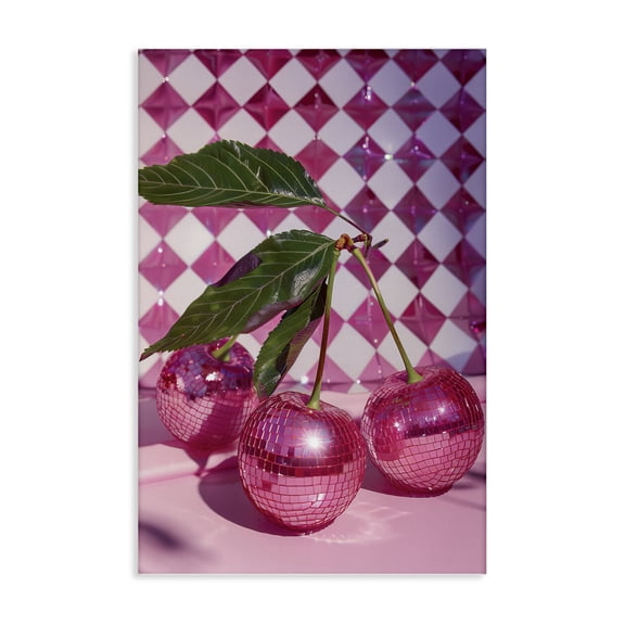 Stupell Industries Eclectic Groovy Cherry Disco Balls Canvas Art, 16 x 24, by LSR Design Studio