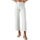 thumbnail image 1 of Jeans Sidefeel para mujer, pierna ancha, cintura alta, color blanco, talla 12, 1 of 9