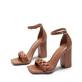 thumbnail image 3 of DREAM PAIRS Women's Heels for Women Braided Open Toe Ankle Strap High Block Chunky Heel Sandals Party Wedding Dress Pumps Shoes, 3 of 4