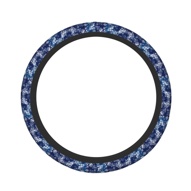 Balery Christmas Blue Fundas elásticas antideslizantes para volante, funda protectora universal para hombre y mujer, 15 pulgadas, accesorios para coche.
