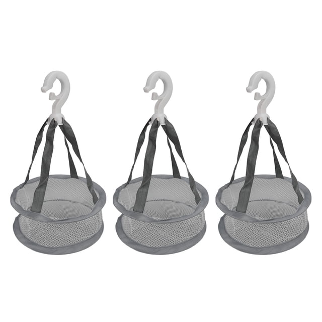 Mini tendedero de malla colgante con ventilación y resistente al viento para brochas de maquillaje y herramientas, 3 unidades