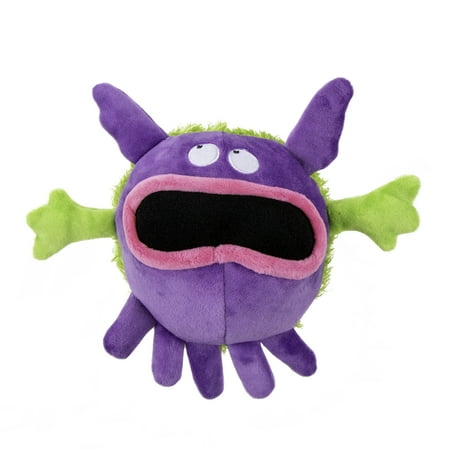 UPC: 0786306700973 | goDog PlayClean Germs Squeaky Plush Dog Toy with Odor-Eliminating Essential Oils  Chew Guard Technology – Purple  Small