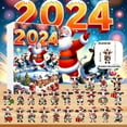 thumbnail image 6 of 2024 Christmas Advent Calendar Set 2D Holiday Tree Ornaments Home Festive Countdown Decorations for Holiday Season, 6 of 8