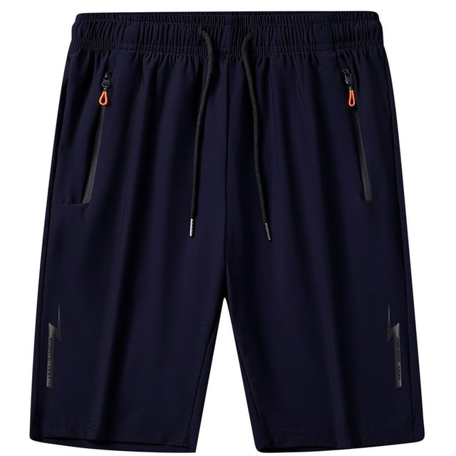 Men's Solid Color Polyester Shorts Outdoor Sports Versatile and Casual Five Quarter Pants