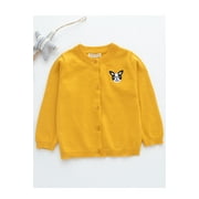 Baby Girls Stretchable Knitwear Buttoned Cardigan Sweater