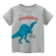 thumbnail image 1 of Gibobby Tirantes Para&nbsp;Camisa Camisetas de cuello redondo de manga corta de dinosaurio para niños pequeños y bebés, camisetas, ropa para niños(Gris, 5-6 Años), 1 of 4