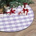 thumbnail image 3 of FMSHPON Hearts Purple Xmas Christmas Tree Skirt Stand Mat for Holiday Party Decoration Indoor Outdoor 48 inches, 3 of 3