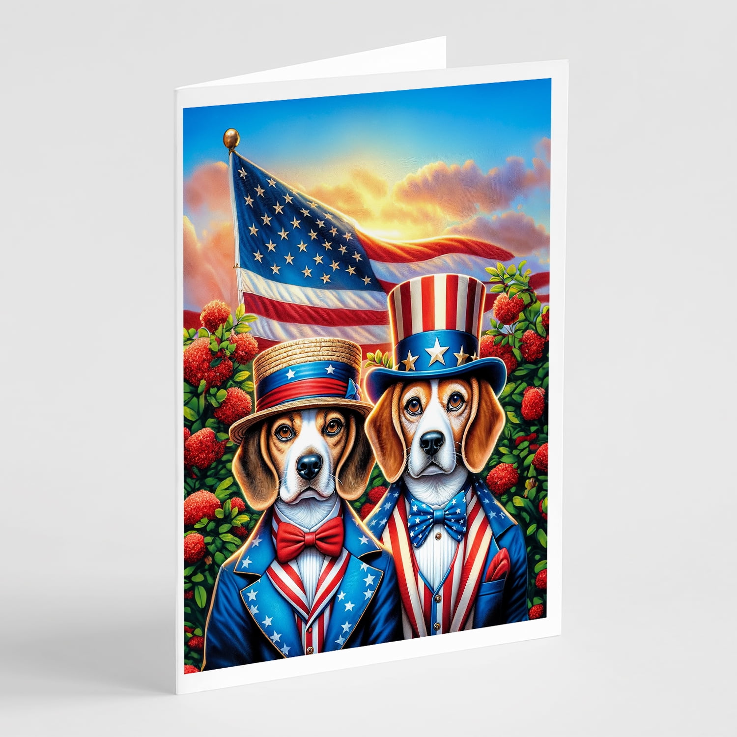 All American Chihuahua Greeting Cards Pack of 8 7 in x 5 in
