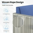 thumbnail image 4 of PARKWELL Outdoor Patio 3 Seats Couch Furniture,Deep Seat Hand-Woven Rope Sofa with Removable Cushions,Navy, 4 of 9