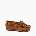 thumbnail image 3 of Minnetonka Children's Thunderbird Animikii Suede Beaded Moccasins, Brown 7 Little Kid, 3 of 4