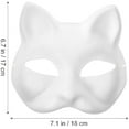 thumbnail image 2 of 6-pcs DIY Unpainted Masquerade Mask Kit - Blank White Kabuki Cosplay Mask for Halloween/Christmas, Paintable Paper Craft for Adults & Party Favors, 2 of 6