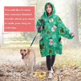 thumbnail image 4 of Wearable Oversized Blanket,Green Christmas Snowman Pattern Wearable Blanket Hoodie for Adults,Cozy Hooded Blankets with Super Pockets,Super Warm Fuzzy Pullover for Women & Men, 4 of 6