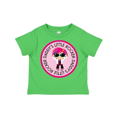 

Inktastic Daddys Little Rocker Girl Gift Toddler Toddler Girl T-Shirt