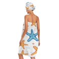 thumbnail image 2 of 3-Piece Bathroom Towel Set with Bath Towel, Quick-Dry Hair Cap and Hair Turban for Bath Yoga Beach Colorful Starfish Pattern, 2 of 6