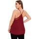 thumbnail image 2 of Camisola sin mangas con escote en V y ribete de encaje con tirantes finos para mujer, 2 of 6
