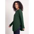 thumbnail image 3 of Ellos Plus Size Scoopneck Long Sleeve Pullover Poncho Sweater, 3 of 4