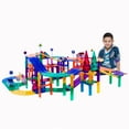 thumbnail image 6 of Open Box Picasso Tiles 150 pc Magnetic Kids Toy Kit Race Track Set w/ 4 Cars, 6 of 6