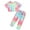 Multicolor, variant on CARETOO Toddler Girl Clothes Baby Outfits Tie Dye Short Sleeve Shirt Long Pants 2PCS Clothing Set