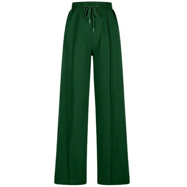 WILLBEST Pantalones Casuales de Mujer, de Cintura Alta, con Pierna Ancha y Estilo Relajado, de Pierna Recta, para Uso Diario. Chica