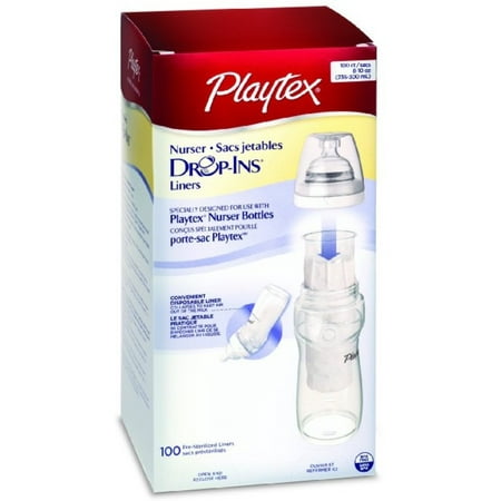 - Playtex Drop-Ins Disposable Liners 8-10-Ounce 100 ea (Pack of 3)