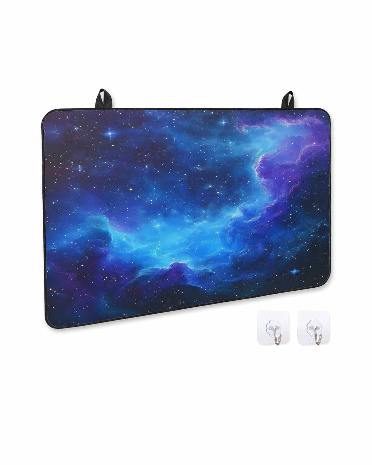 nqOlkjepod Large Induction Cooktop Protector Mat 31"x24", Blue Purple Sky Stove Top Covers for Electric Stove, Abstract Modern Art Clouds Decorative Stove Burner Cover Mats, Glass Top Stove Cover