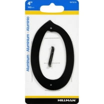 Hillman Group 841616 4 in. Nail-On Black Aluminum House Number - 0 - 3 Piece
