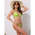 thumbnail image 4 of DARING DIVA Women's Heart Rhinestones Chain Linked Bikini Set X-Small Green, 4 of 6
