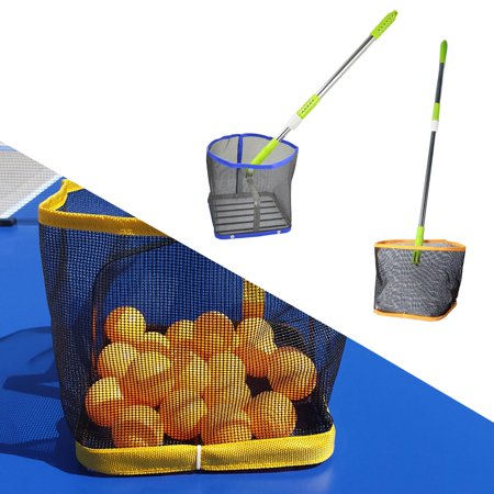 2pcs Ball Picker Collector Picking Net Storage Bag +Yellow