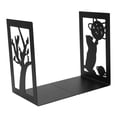 thumbnail image 4 of 2 Pcs Cat Tree & Cat Planet Themed Iron Bookends - Heavy-Duty Rust-Resistant Metal Book Supports with Smooth Baking Varnish Surface, Sturdy Desktop Organizer for Books, Magazines, Perfect for Home,, 4 of 7