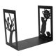 thumbnail image 2 of Sujetalibros de Metal para escritorio, estantería de almacenamiento para libros, documentos, divisor, suministros para manualidades (árbol de gato, planeta gato), 2 uds., 2 of 5
