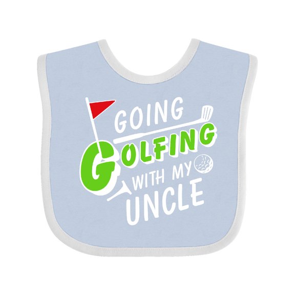 Inktastic Going Golfing with My Uncle Kids Golf Boys or Girls Baby Bib
