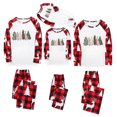 thumbnail image 6 of Odeerbi Christmas Pajamas for Family Holiday Long Sleeve Family Christmas Pajamas Matching Sets Infant Christmas Plaid Printed Blouse Tops + Pants Sleepwear Family Matching PJs Set Red, 6 of 6