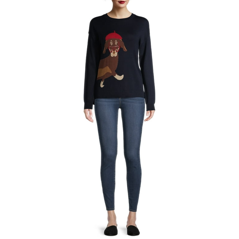 Women's top dachshund sweater