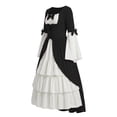 thumbnail image 6 of LEKWK Victorian Dress for Women Colonial Marie Antoinette Gown Classic Princess Dress Up Tiered Ruffled Elegant Renaissance Dress with Bow, 6 of 7