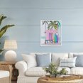 thumbnail image 2 of Stupell Industries Pink Beach Hut & Bright Boards White Framed Giclee Art, design by Sisi and Seb, 30 x 24, 2 of 8